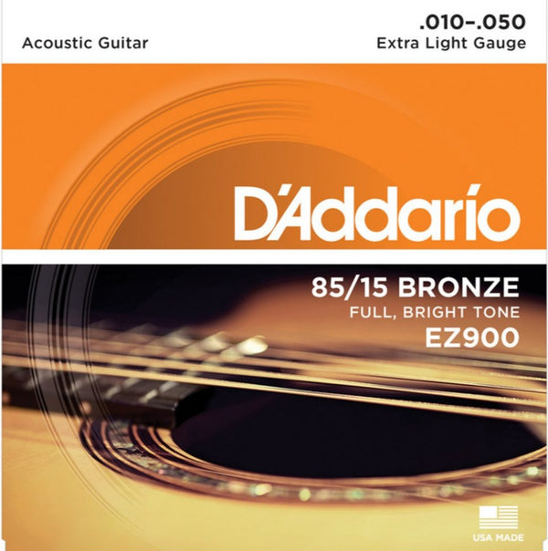 สายกีต้าร์โปร่ง D'Addario EZ900 Extra Light .010-.050