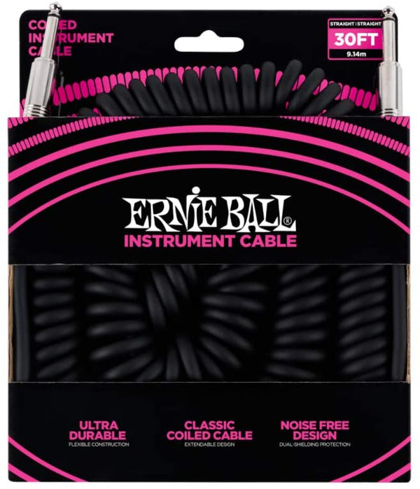 สายสัญญาณ ERNIE BALL รุ่น P06044 (30ฟุต) สีดำ (หัวตรง-หัวตรง)