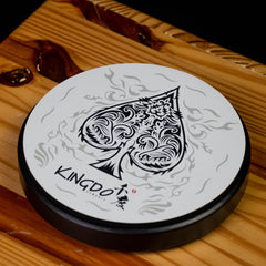 Kingdo แผ่นซ้อมกลอง practice pad 6" ลายโพธิ์ดำ