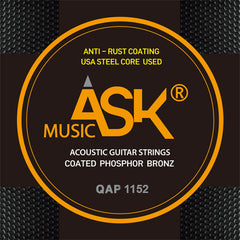 สายกีต้าร์โปร่ง ASK Coated Phosphor Bronz