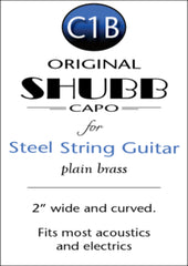 Shubb Original Capo for Steel String Guitar Brass - C1b