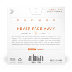 สายกีต้าร์โปร่ง D'Addario 10/47 รุ่น Extra Light Phosphor Bronze