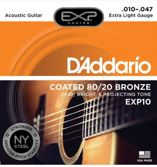 สายกีต้าร์โปร่ง D’Addario EXP 80/20 (EXP10)