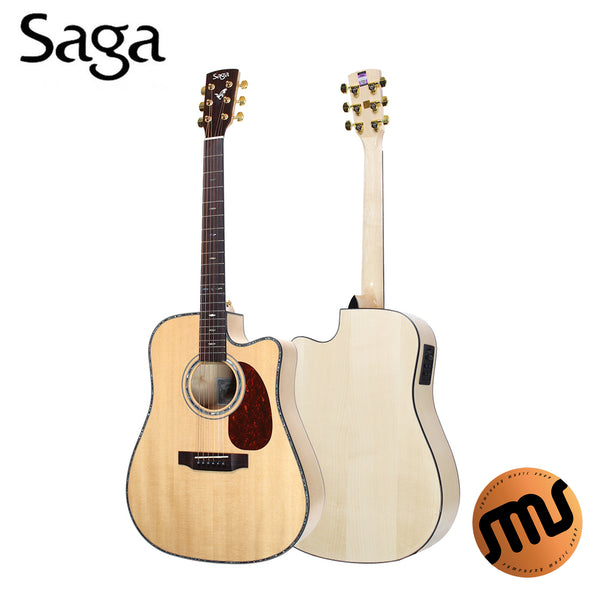 Saga Acoustic Guitar กีต้าร์โปร่งไฟฟ้า รุ่น DM100CE + กระเป๋า