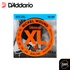 สายกีต้าร์ไฟฟ้า D’Addario EXL110 Regular Light 010-046
