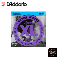 สายกีต้าร์ไฟฟ้า D’Addario EXL115 Medium Blues Jazz Rock .011-.049