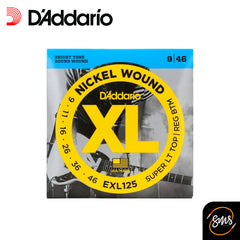 สายกีตาร์ไฟฟ้า D’Addario EXL125  Super Light Top/Regular Bottom .009-.046