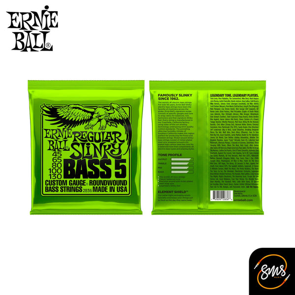 สายกีตาร์เบส Ernie Ball Regular Slinky รุ่น 2836 (5 สาย)