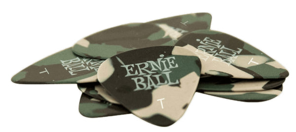 ปิ๊ค ERNIE BALL รุ่น P09221 ลายทหาร CELLULOSE แบบบาง (Thin)