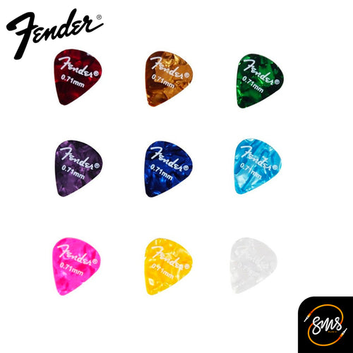 ปิ๊กกีต้าร์ Fender คละสี 0.46 mm