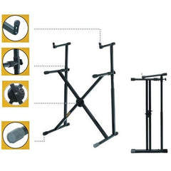 ขาตั้งคีย์บอร์ด Hercules KS210B Double X-Shape Keyboard Stand