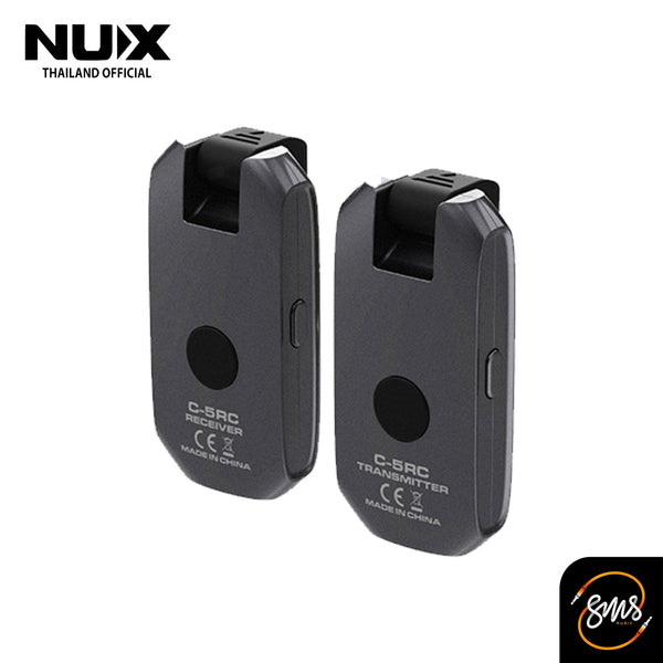 NUX ไวเลสกีต้าร์ รุ่น C-5RC Wireless Guitar System ( 5.8Ghz ใช้งานได้ไกล 30 เมตร พร้อมกล่องชาร์จไฟ )