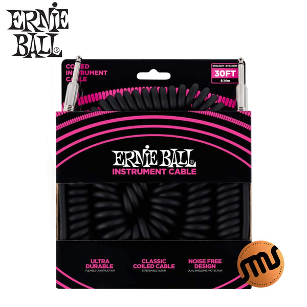 สายสัญญาณ ERNIE BALL รุ่น P06044 (30ฟุต) สีดำ (หัวตรง-หัวตรง)