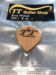 TT woodenpick ปิ๊กกีต้าร์ไม้โคอะ Koa Wood (ทรง Dava)