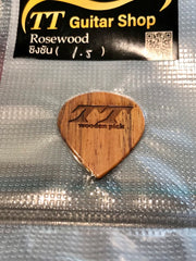 TT wooden pick ปิ๊กกีต้าร์ไม้ชิงชัน Rosewood (ทรง DAVA)