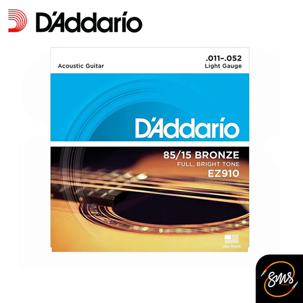 สายกีต้าร์โปร่ง D’Addario EZ910 Light .011-.052