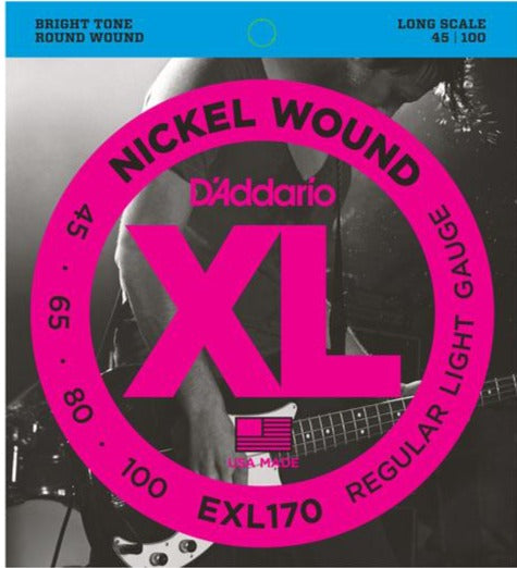 สายเบส D’Addario EXL170 Nickel Wound Bass Guitar Strings